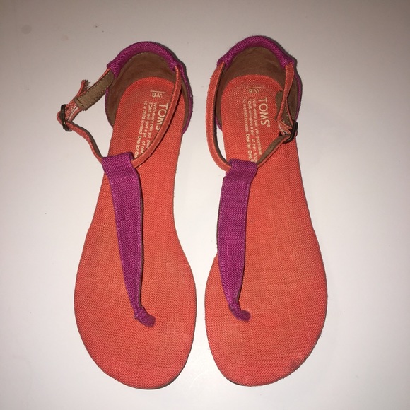 orange thong sandals